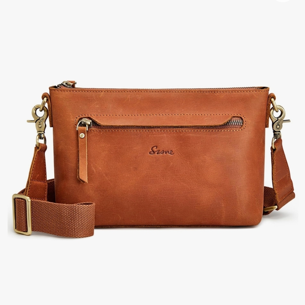 S-Zone Leather Crossbody Bag